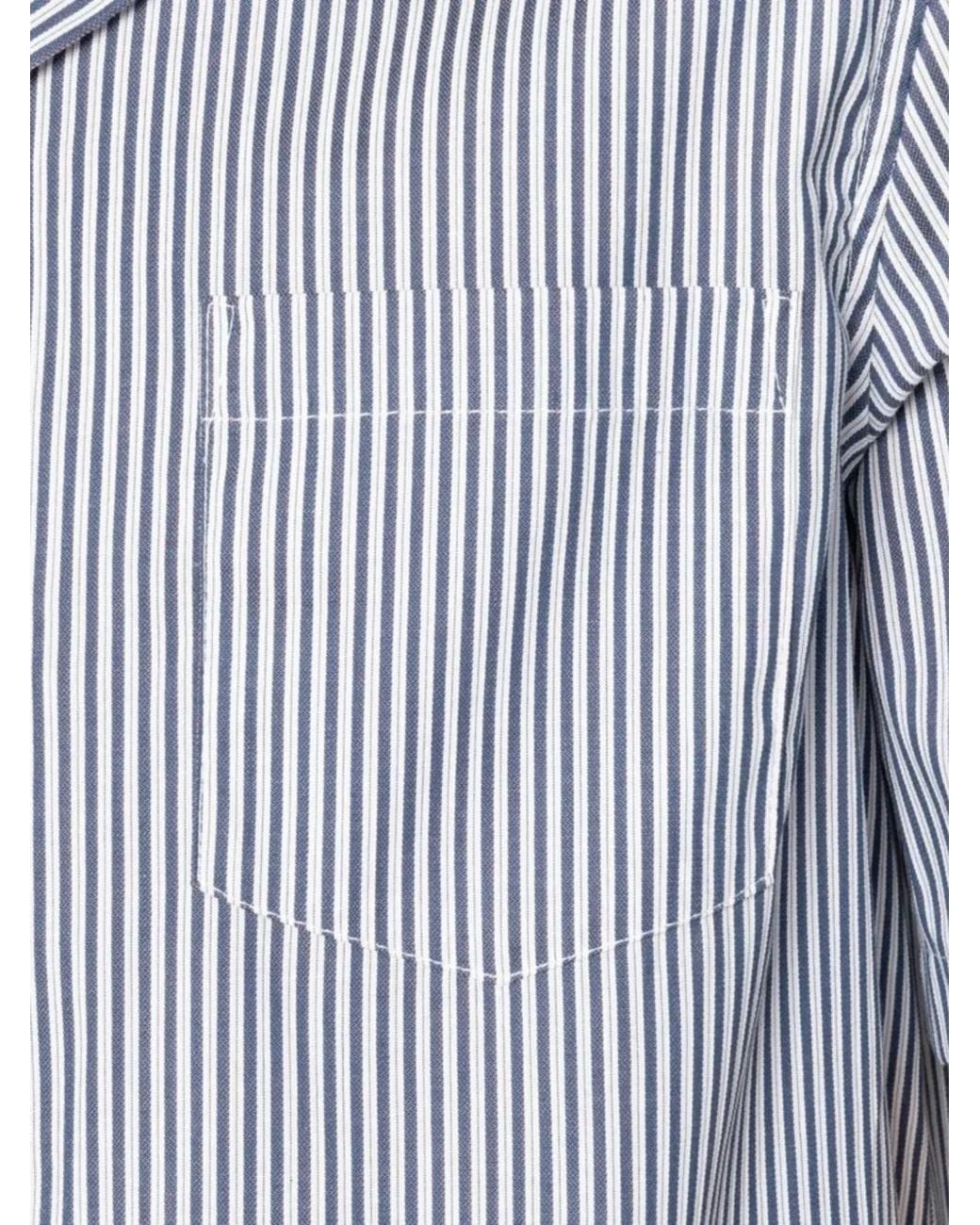 Naked & Famous Gray Aloha Striped Shirt for men