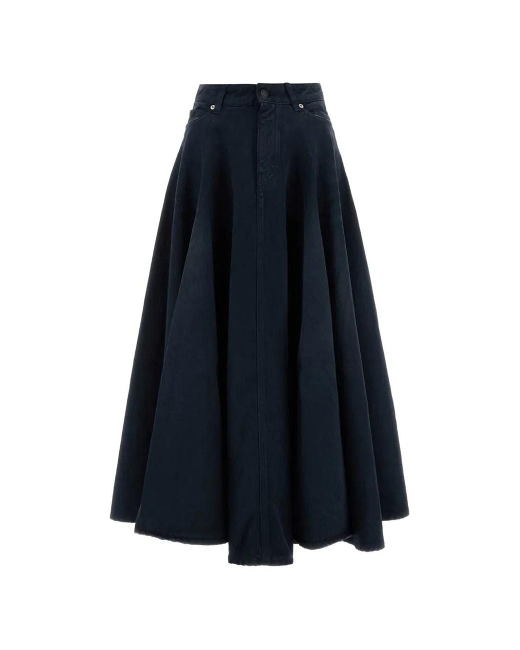 Balenciaga Blue A-Line Maxi Skirt