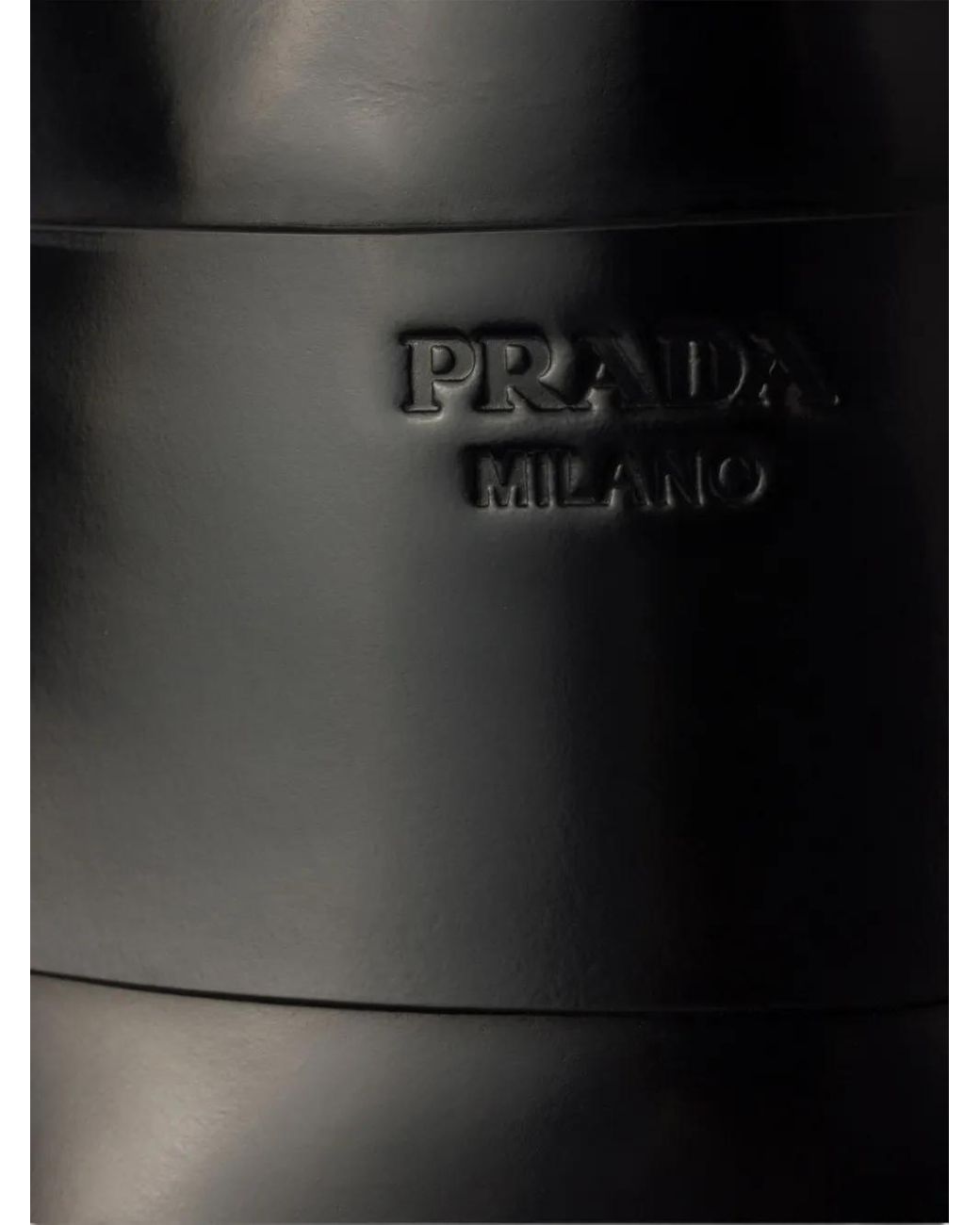 Prada Black Brushed Leather Loafers for men