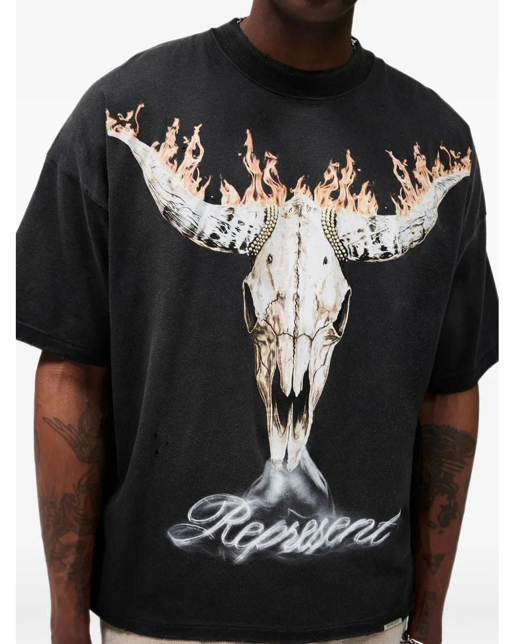 Represent Black T-Shirt British Cowboys for men