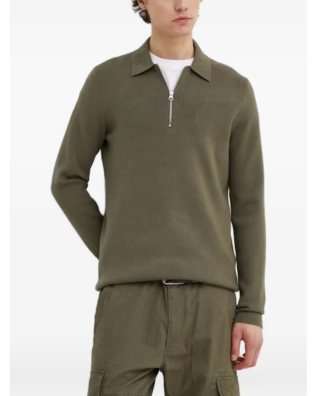 Polo Con Zip di Samsøe & Samsøe in Green da Uomo