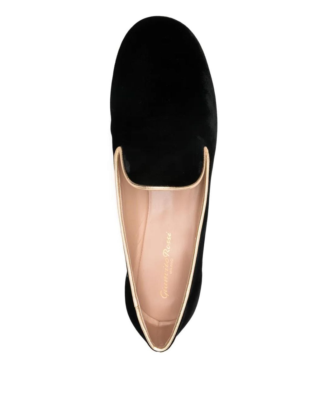 Gianvito Rossi Black Trim Calf Suede Loafers