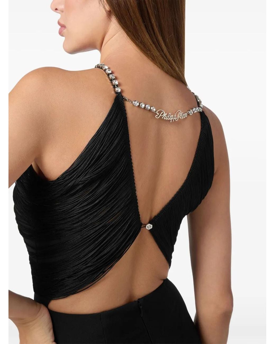Philipp Plein Black Fragnes Long Dress