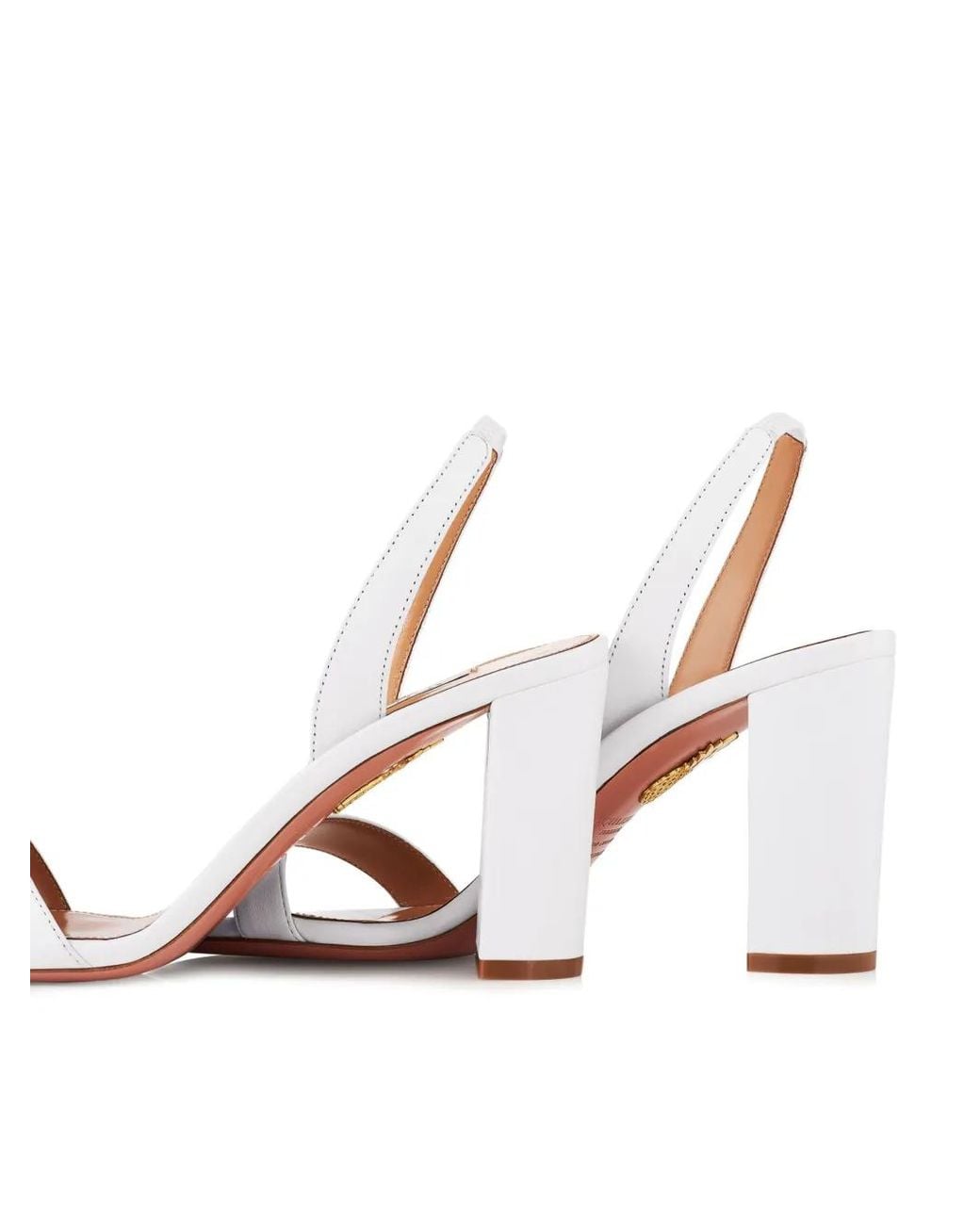 Aquazzura White 85Mm So Nude Sandals