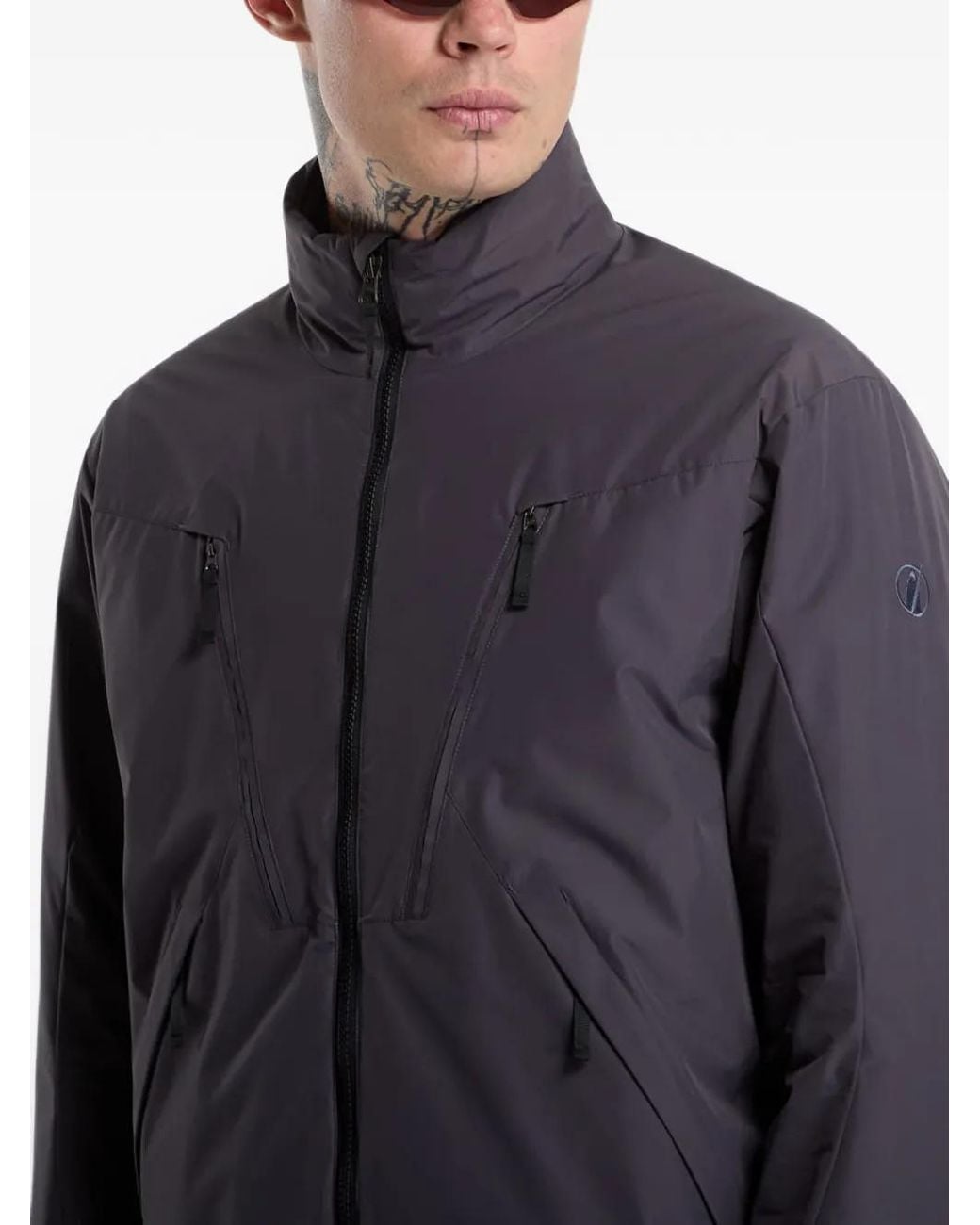 POUTNIK BY TILAK Black Continental Zip-Up Jacket for men