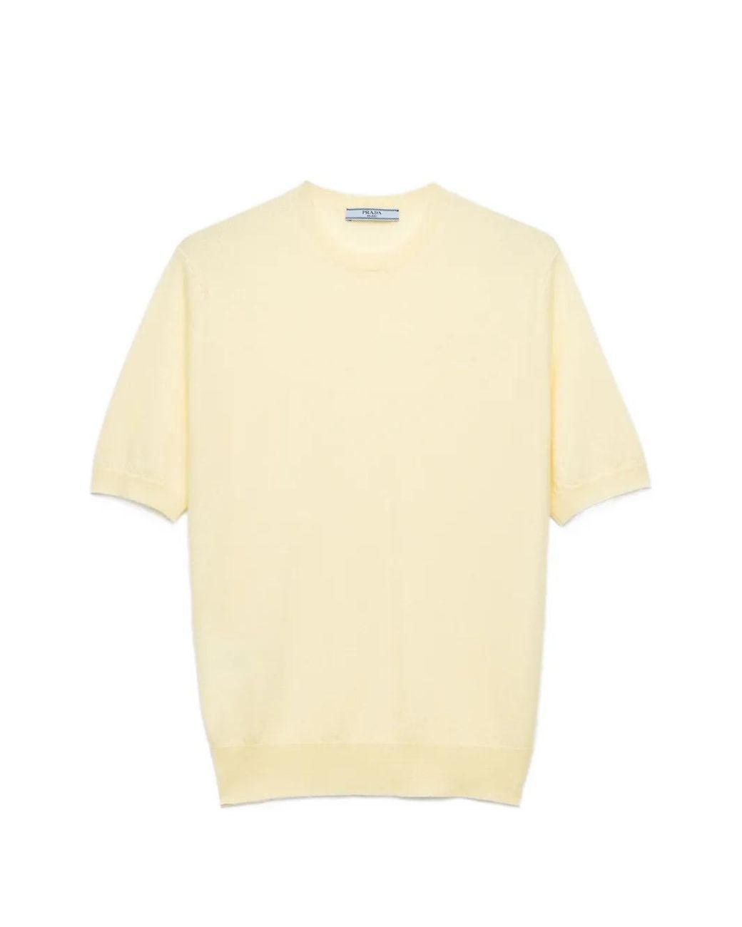 Prada Natural Short-Sleeved Cashmere T-Shirt