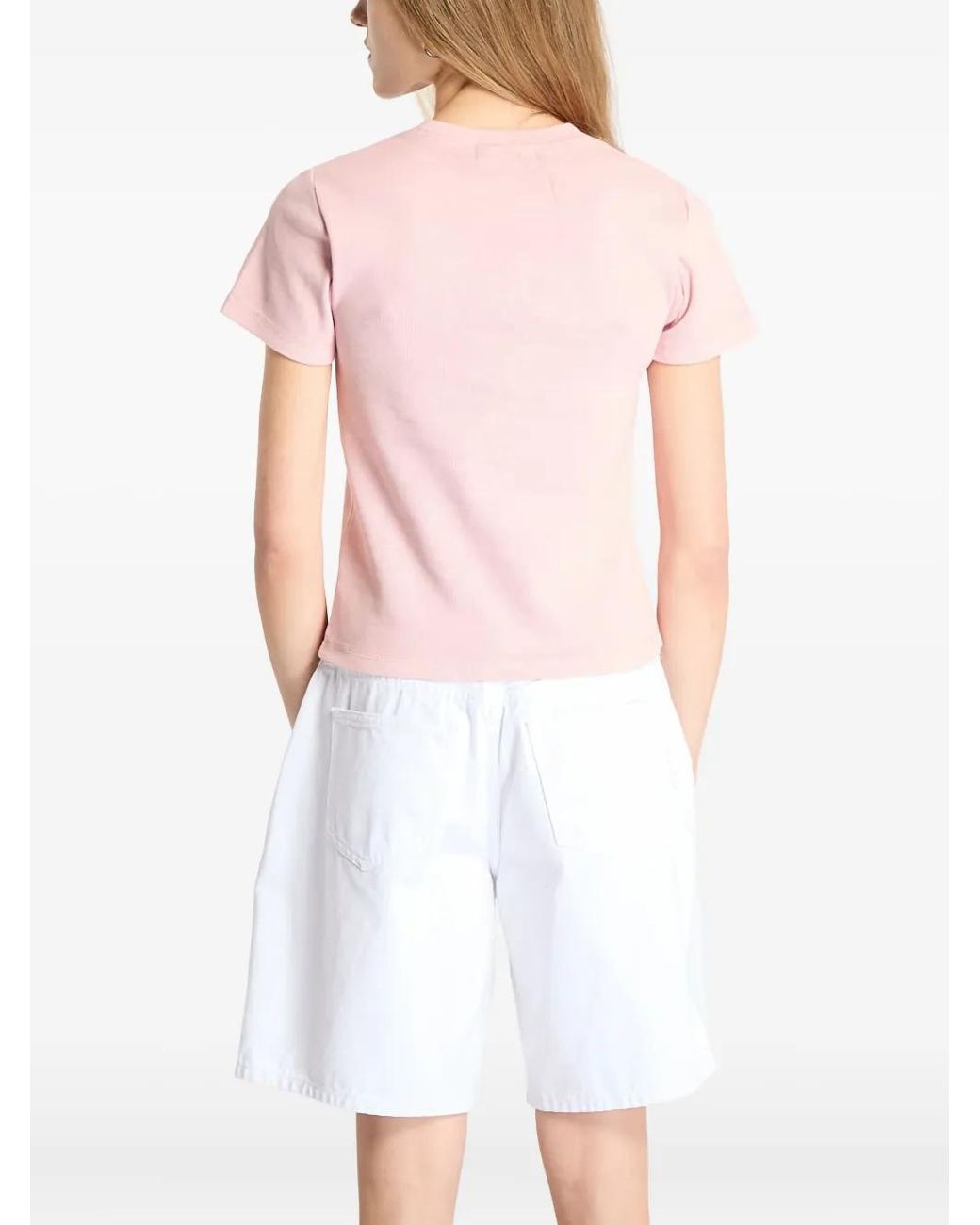 A Bathing Ape Pink Logo-Embroidered T-Shirt