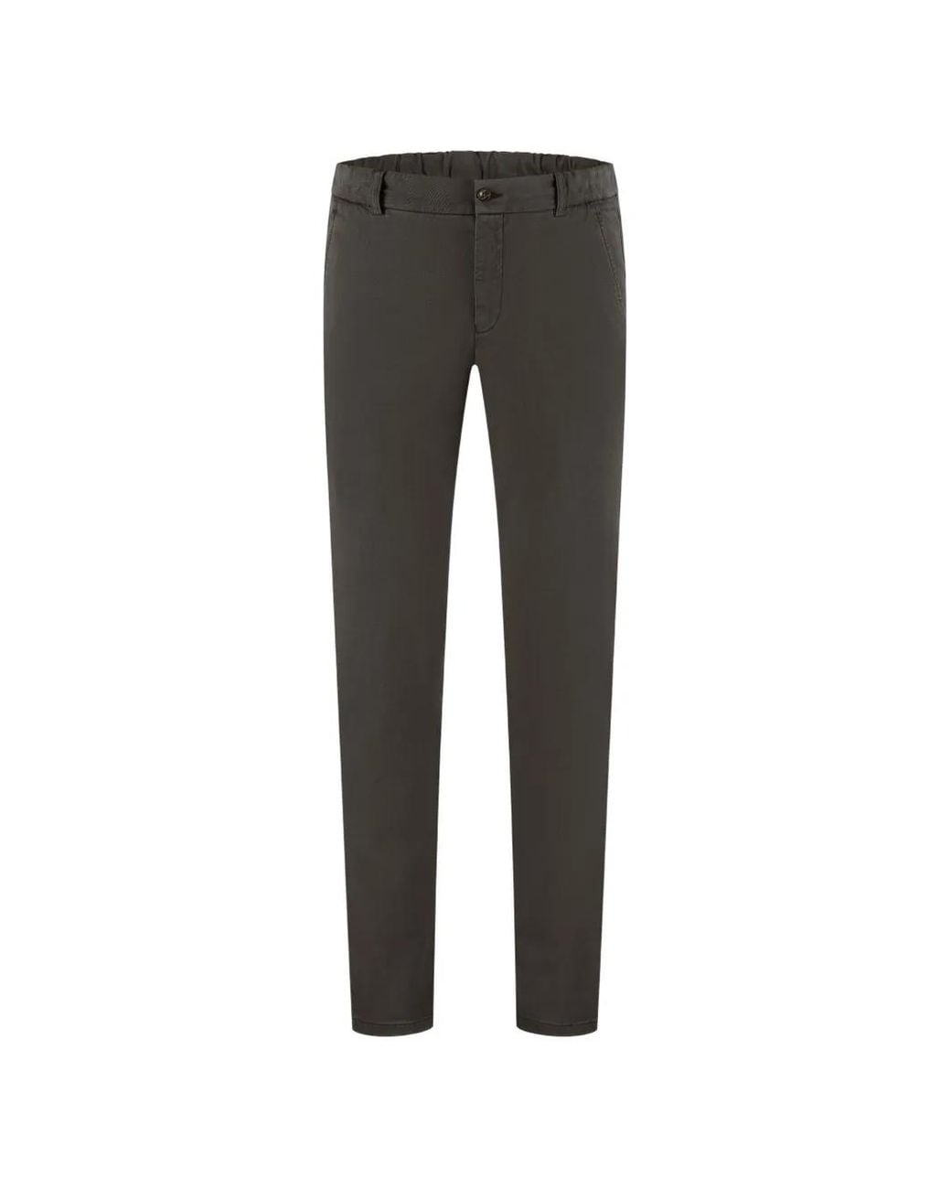 Marco Pescarolo Gray Beaded-Detail Elasticated-Waist Chinos for men