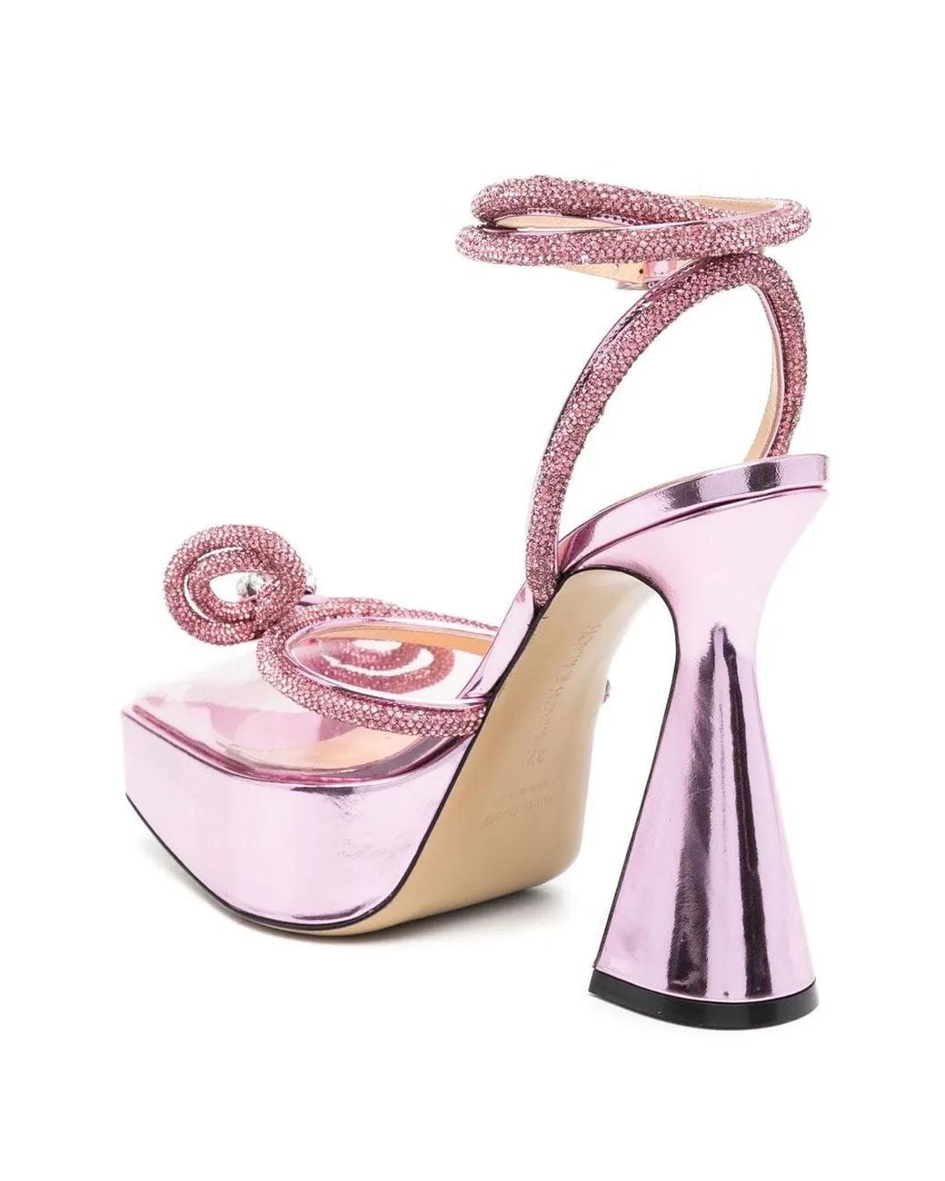 Mach & Mach Pink Double Bow Platform Pumps