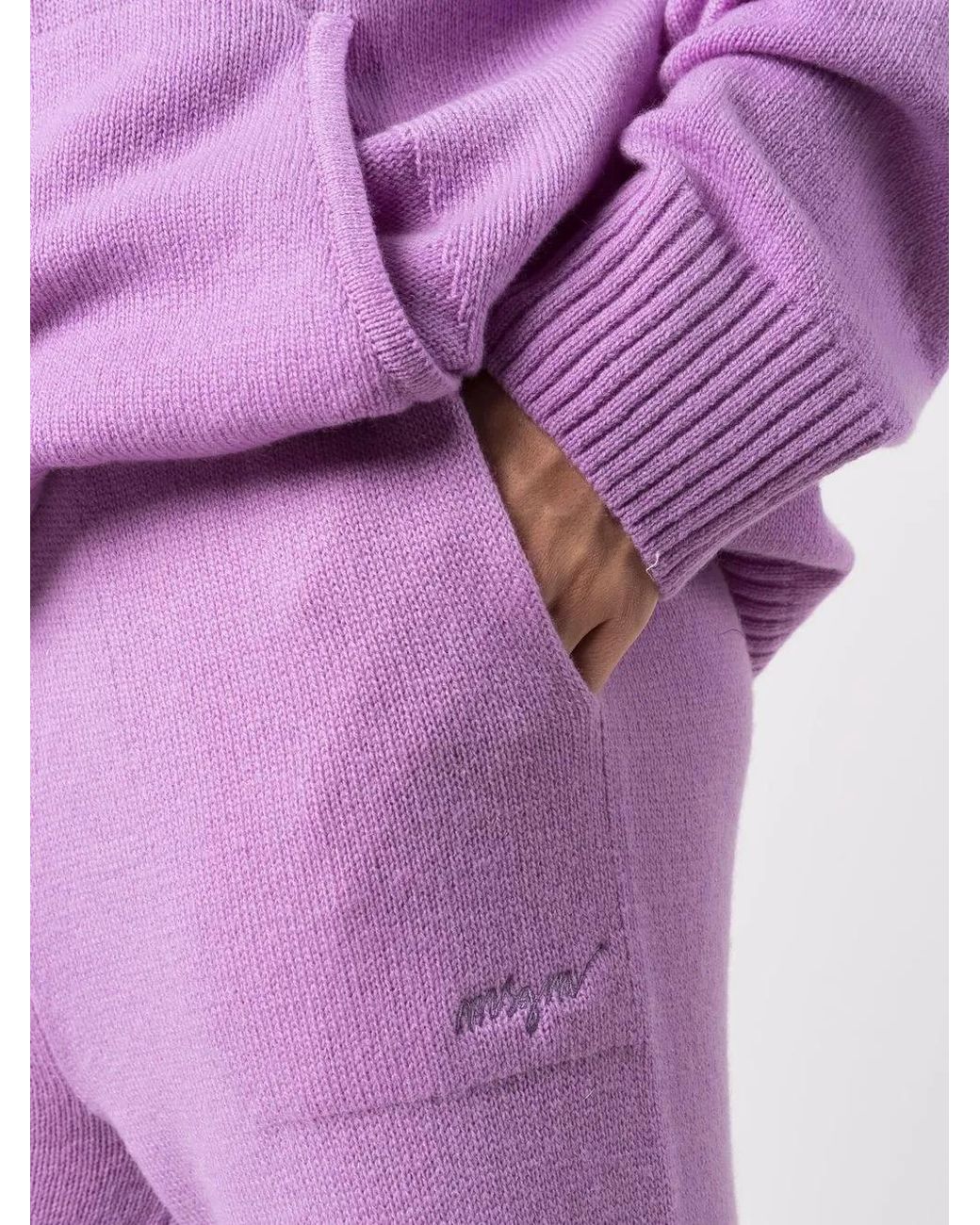 Pantalon De Jogging En Maille MSGM en coloris Purple