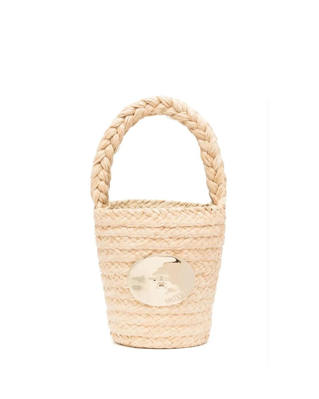 Patou Metallic Raffia Bag