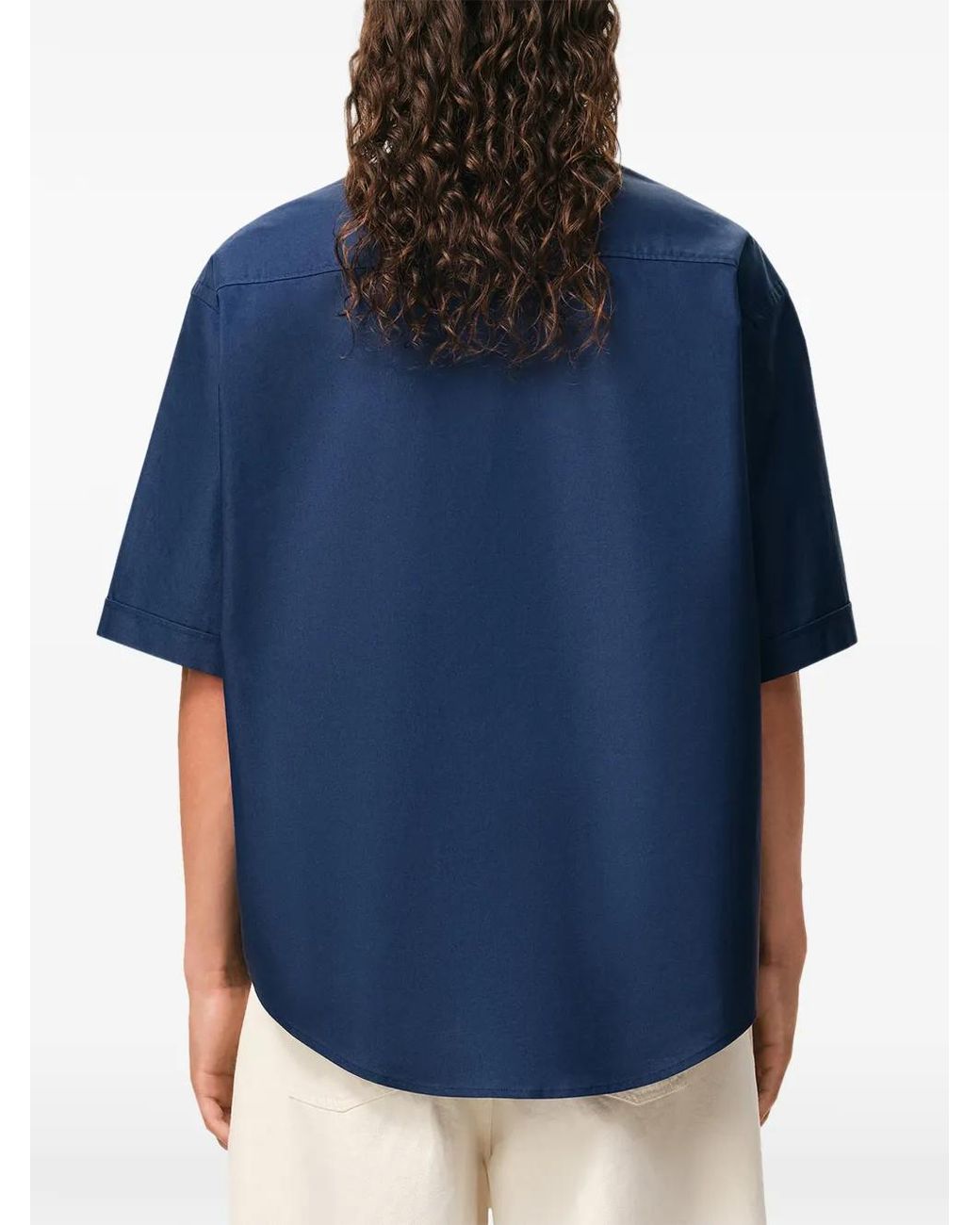 AMI Blue Ami Button-Down Short-Sleeve Shirt for men