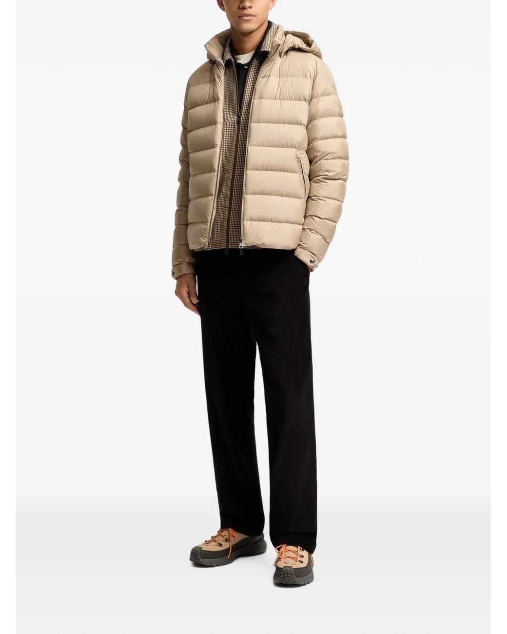 Moncler Natural Arneb Hooded Short Down Jacket for men