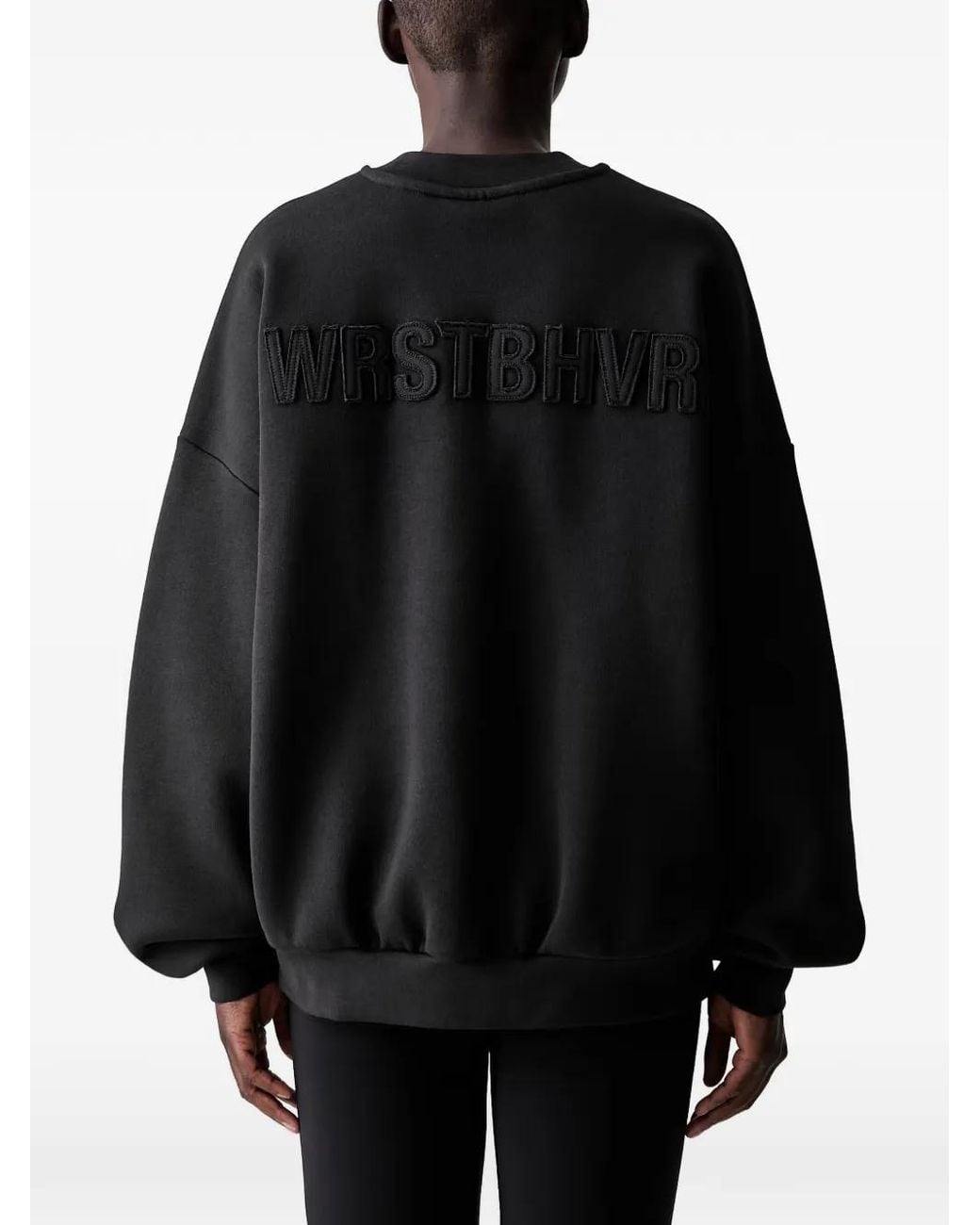 WRSTBHVR Black Sweat Verice À Patch Logo