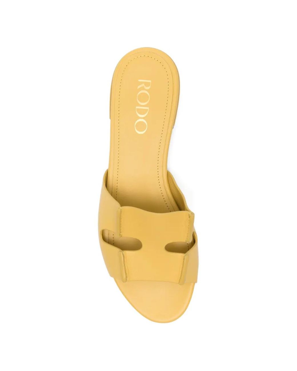Rodo Metallic Cut-Out Leather Sandals
