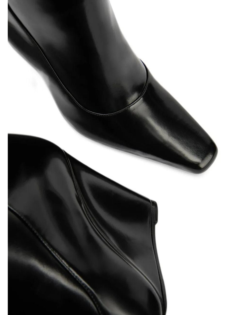 By Far Black Drama Knee-High Boots