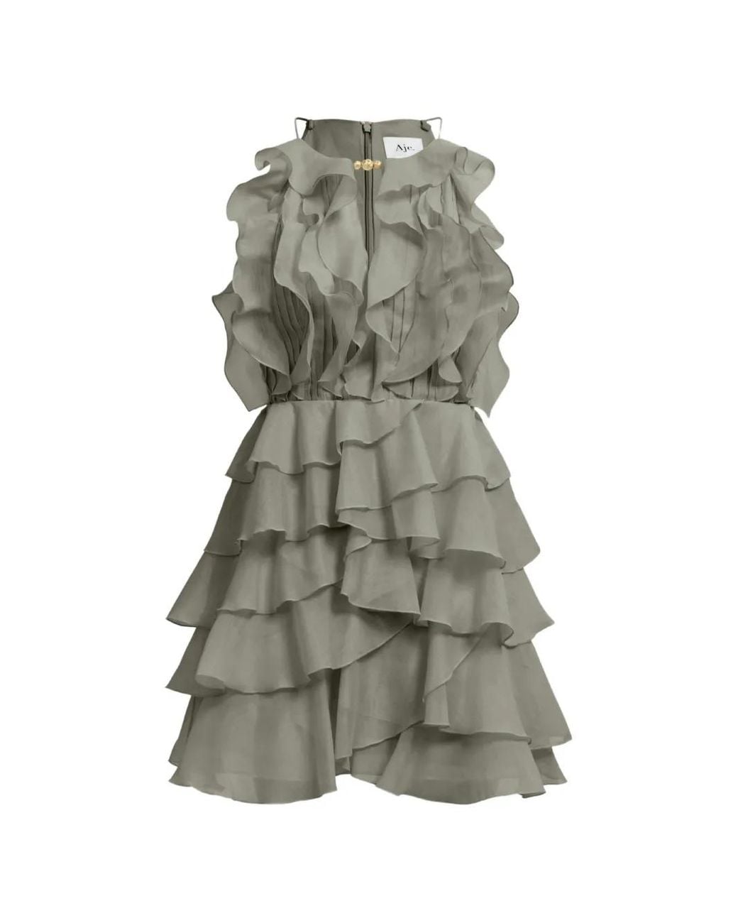 Aje. Gray Cleo Mini Dress