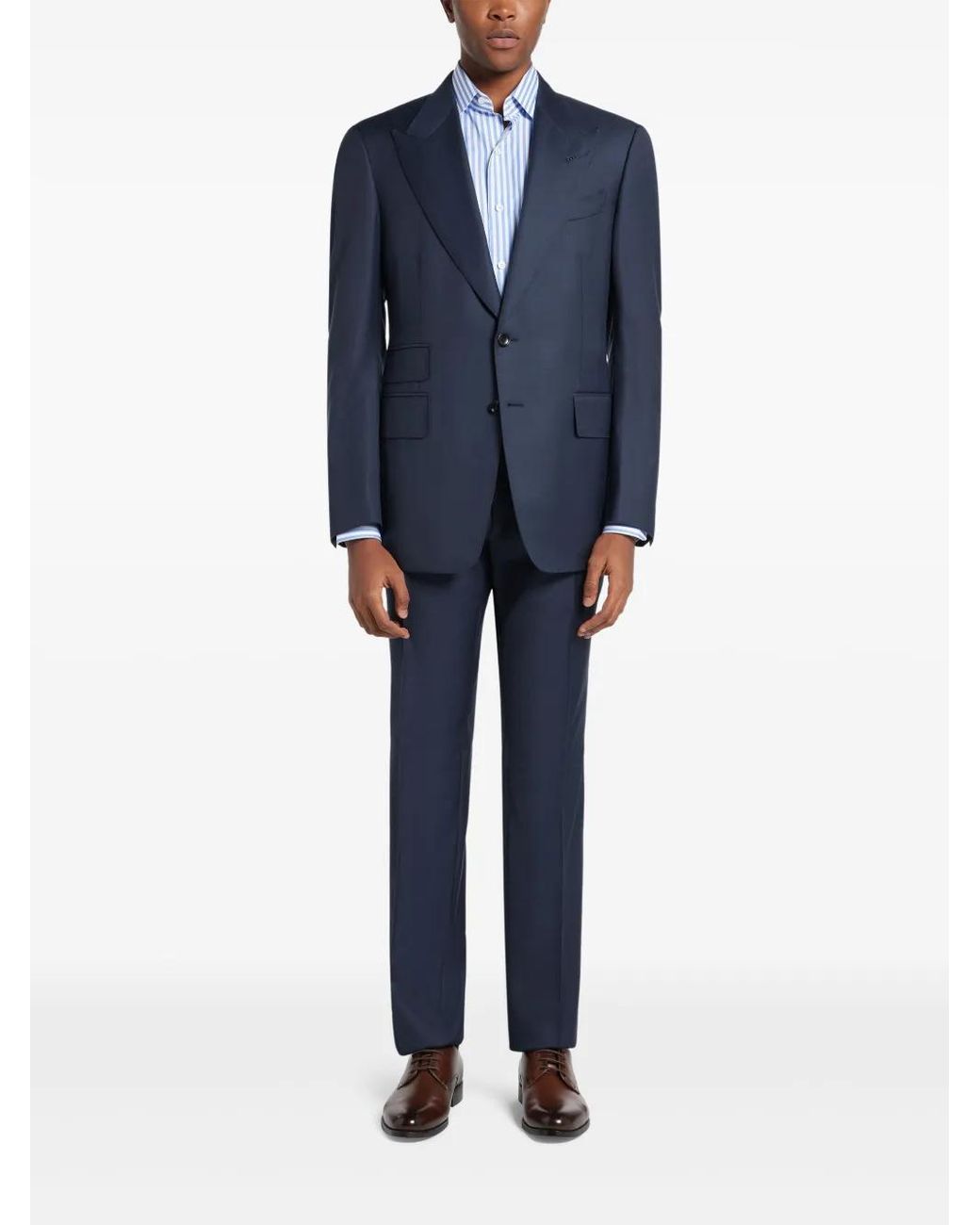 Tom Ford Blue Single-Breasted Suit for men
