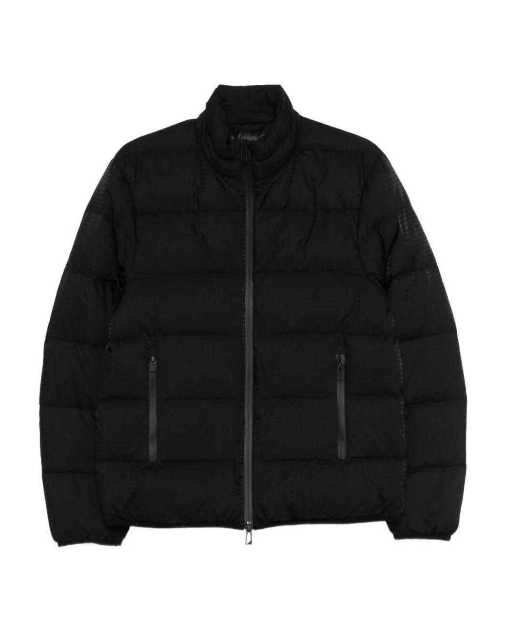 Emporio Armani Nylon Down Jacket in Black for Men | Lyst