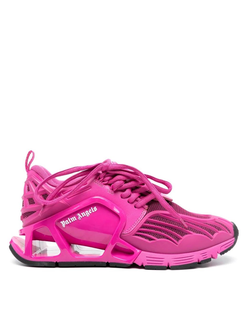 Palm Angels Pink Palm Web Low-Top Sneakers