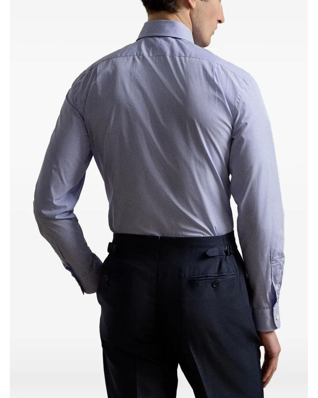 Ralph Lauren Blue Check-Pattern Shirt for men