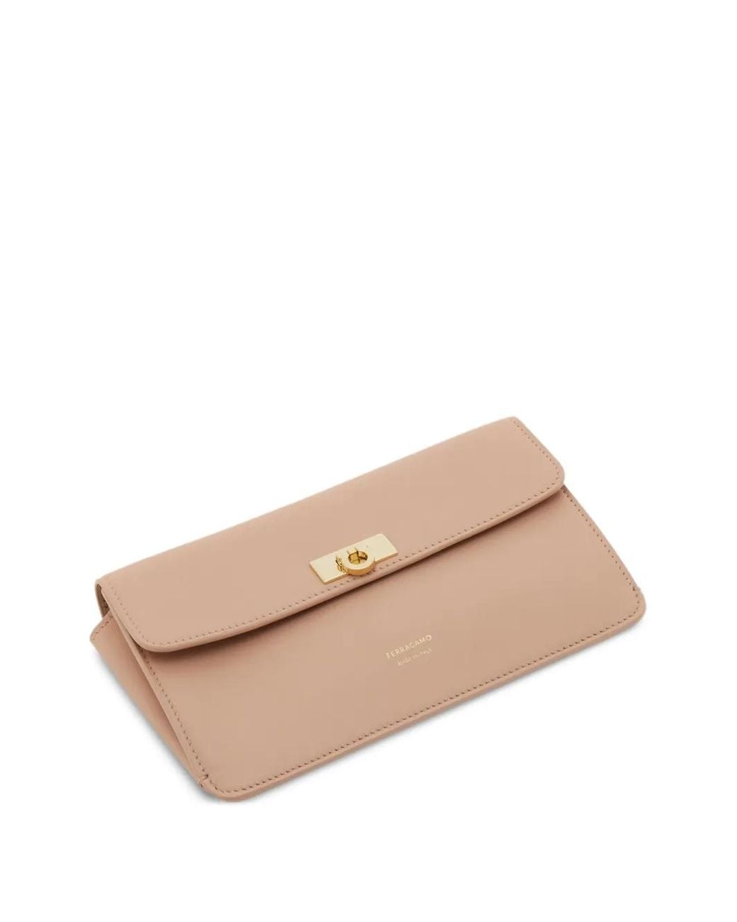 Ferragamo Natural Flat Gancini Minibag