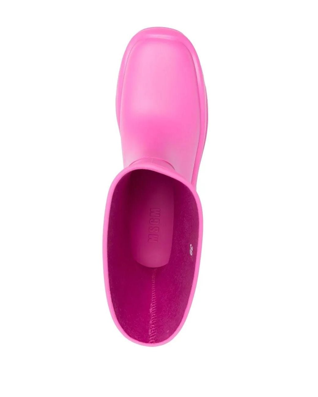 Stivaletti Da Pioggia Con Logo di MSGM in Pink