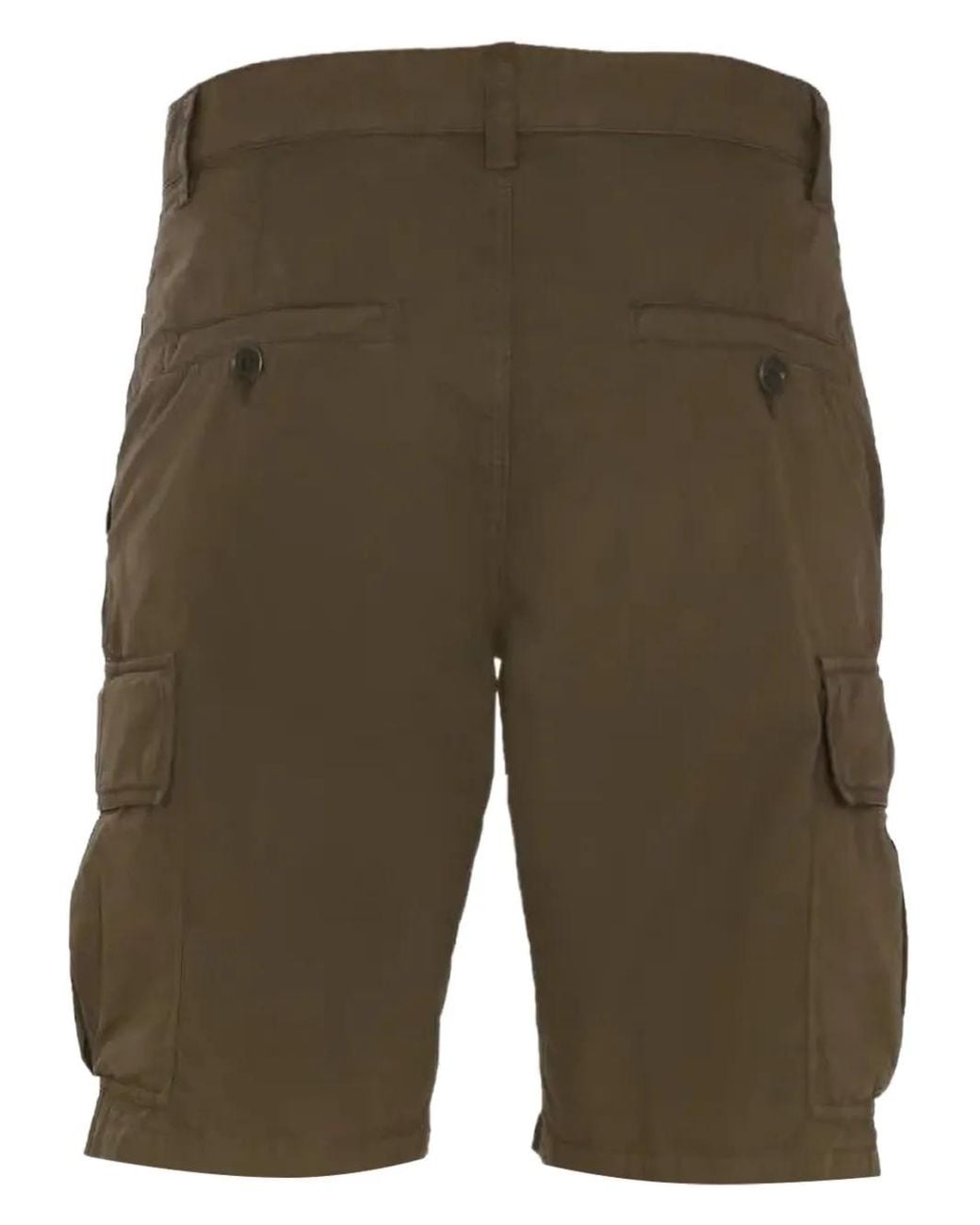 Aspesi Green Side-Pocket Cargo Shorts for men