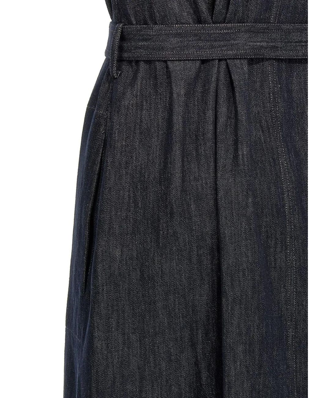 Brunello Cucinelli Blue Denim Chemisier Long Dress