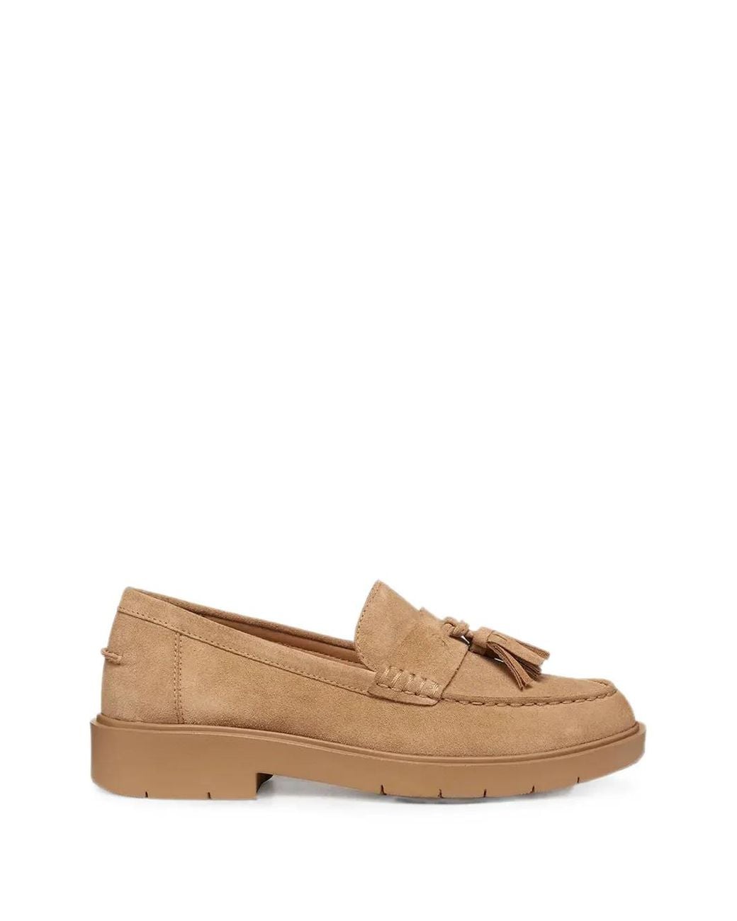 Geox Natural Spherica Ec1 Tassel-Detail Suede Loafers