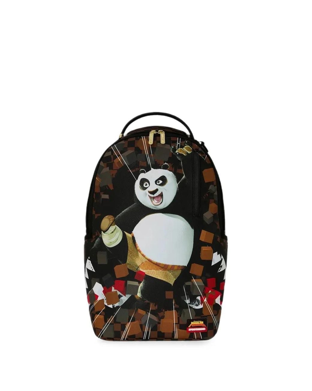 Sprayground Black Kung Fu Panda Karate Kick Backpack for men