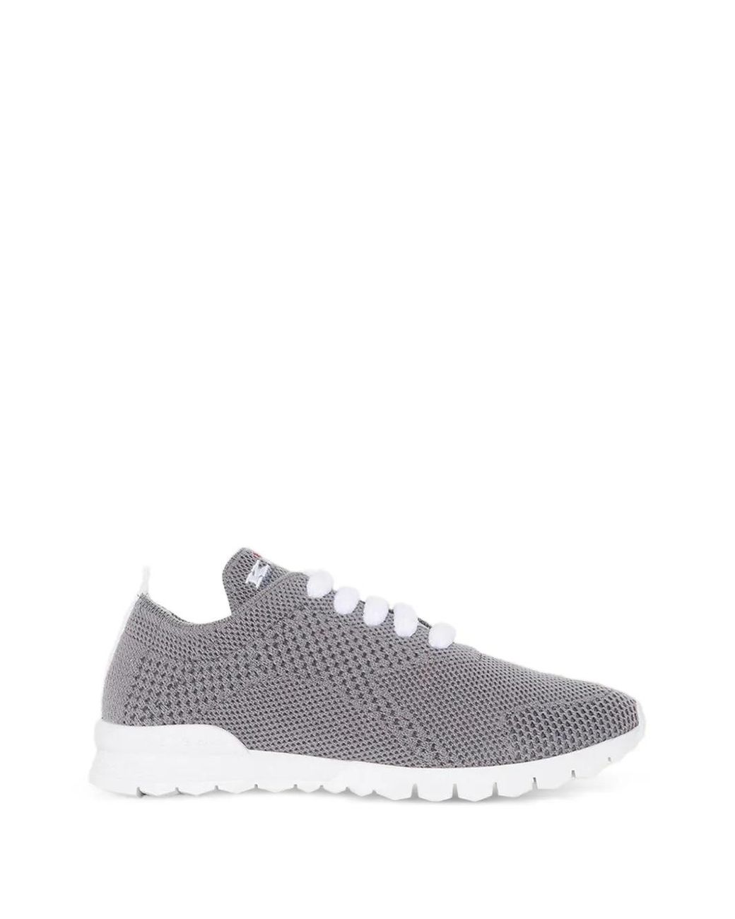 Kiton White Fits Knit Cashmere Sneakers