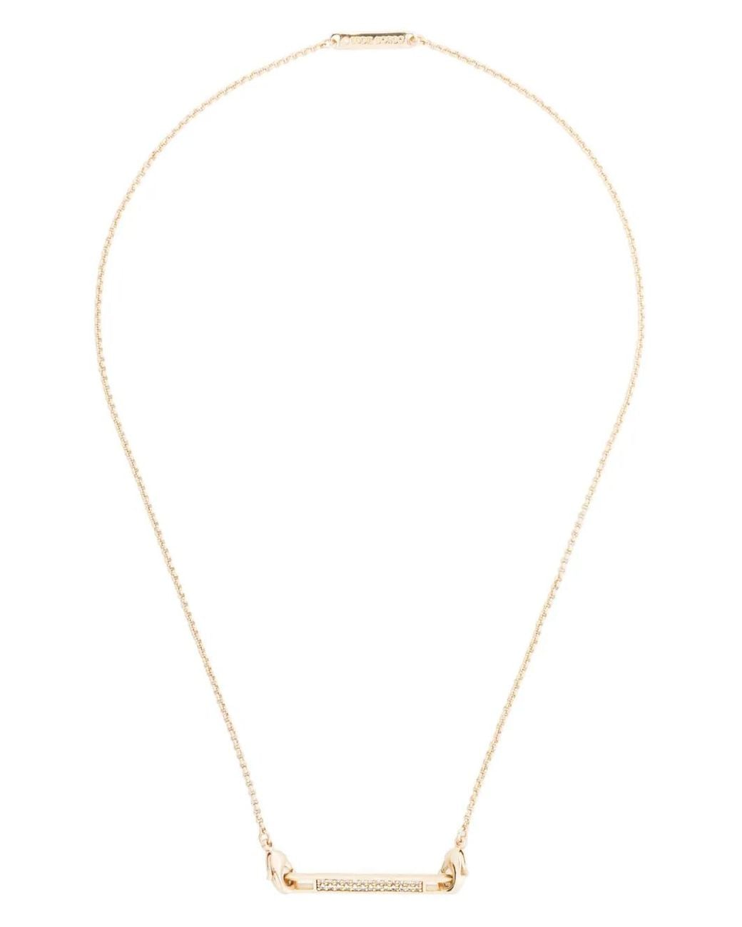 Eddie Borgo White Pavé Safety Chain Necklace