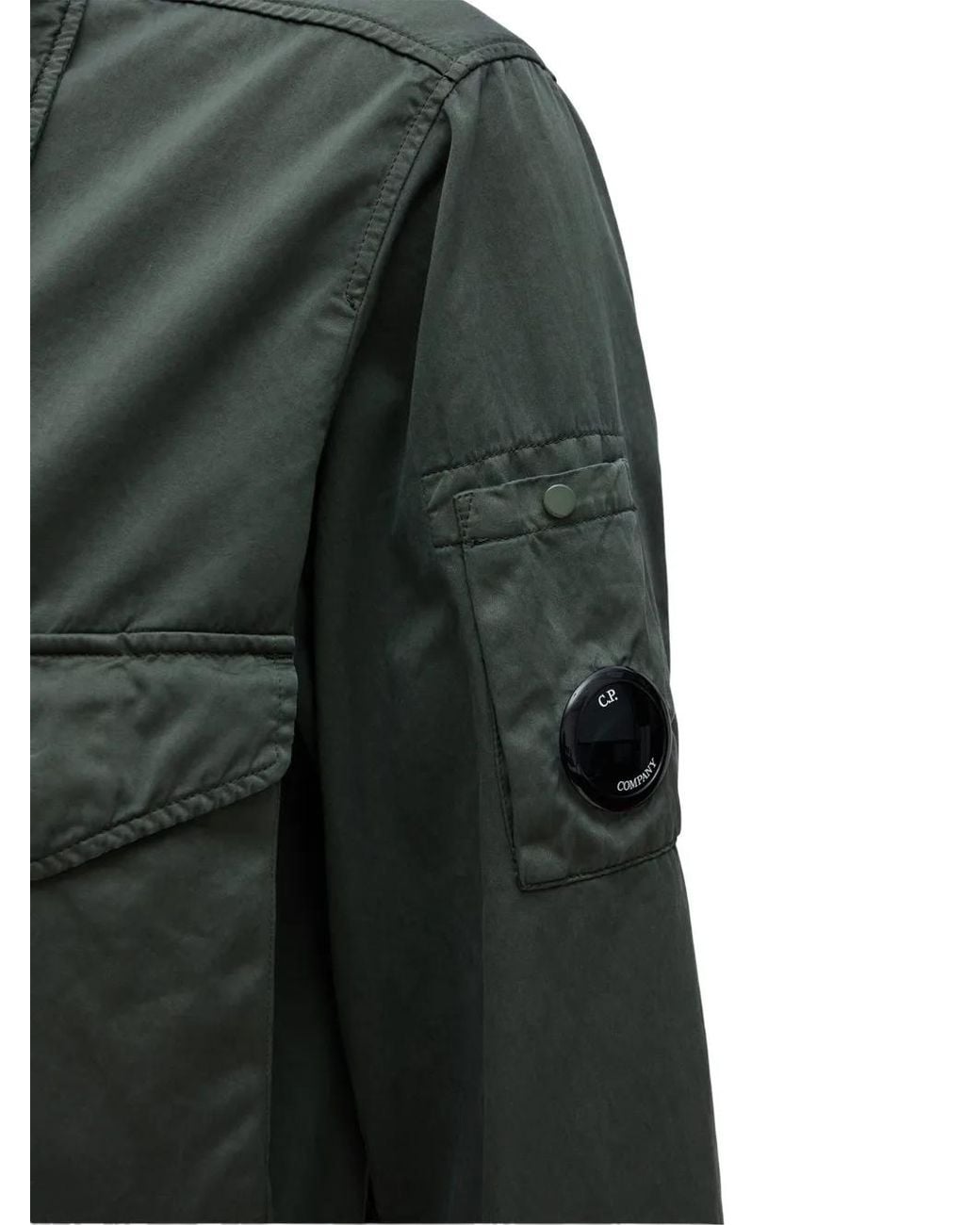 C P Company Green Veste À Patch Logo for men