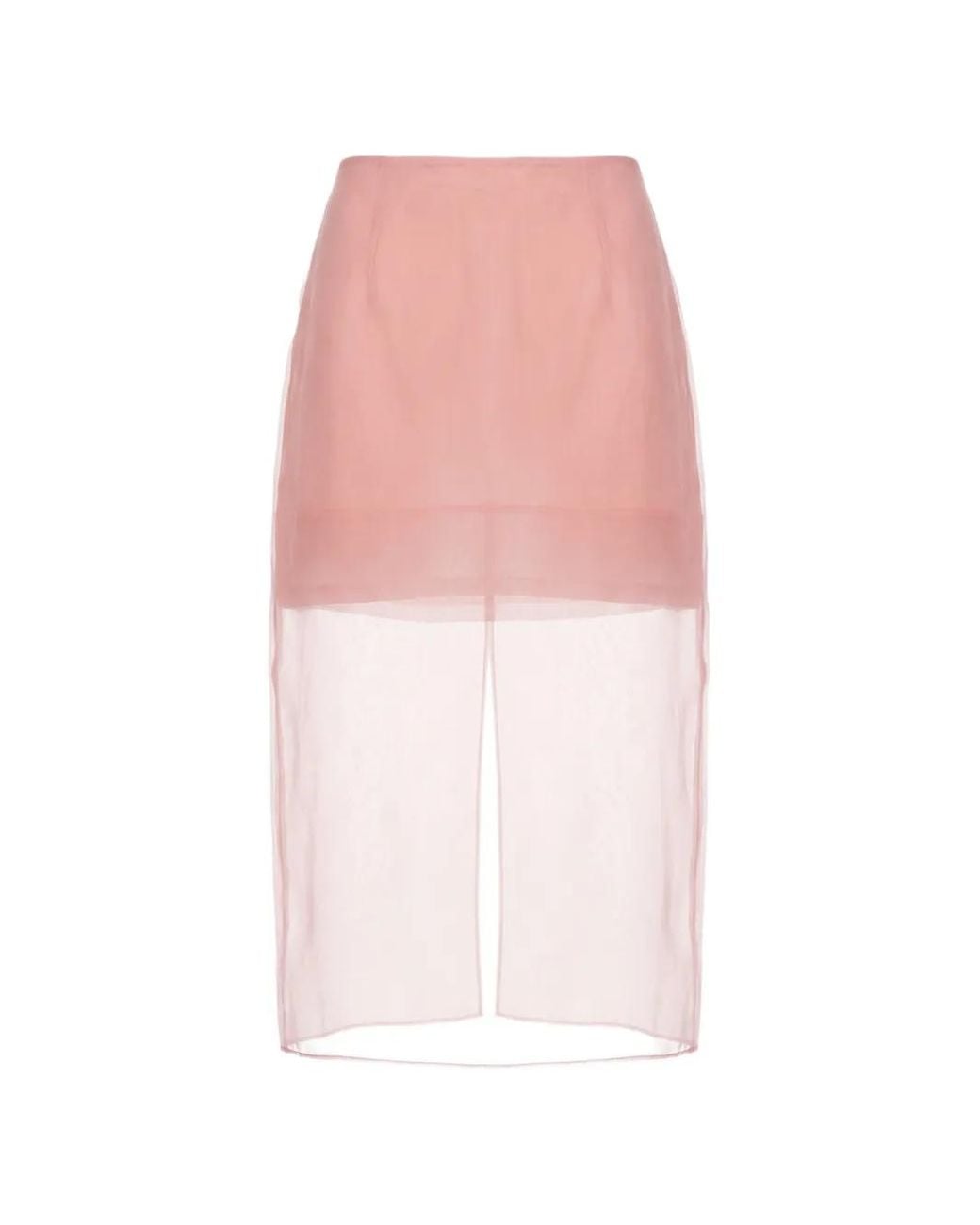 Monse Pink Jupe Crayon À Coupe Mi-Longue