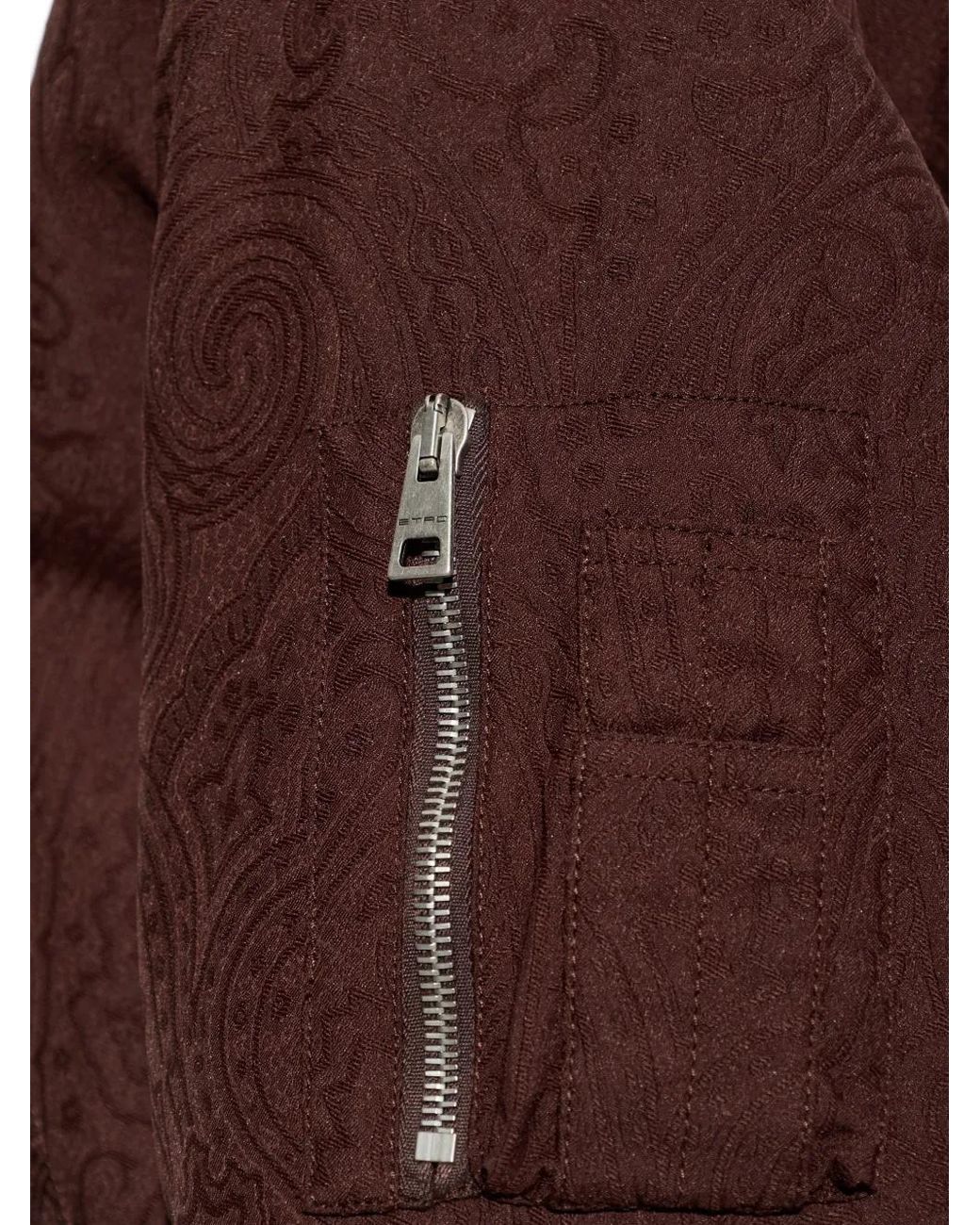 Etro Purple Paisley-Pattern Bomber Jacket