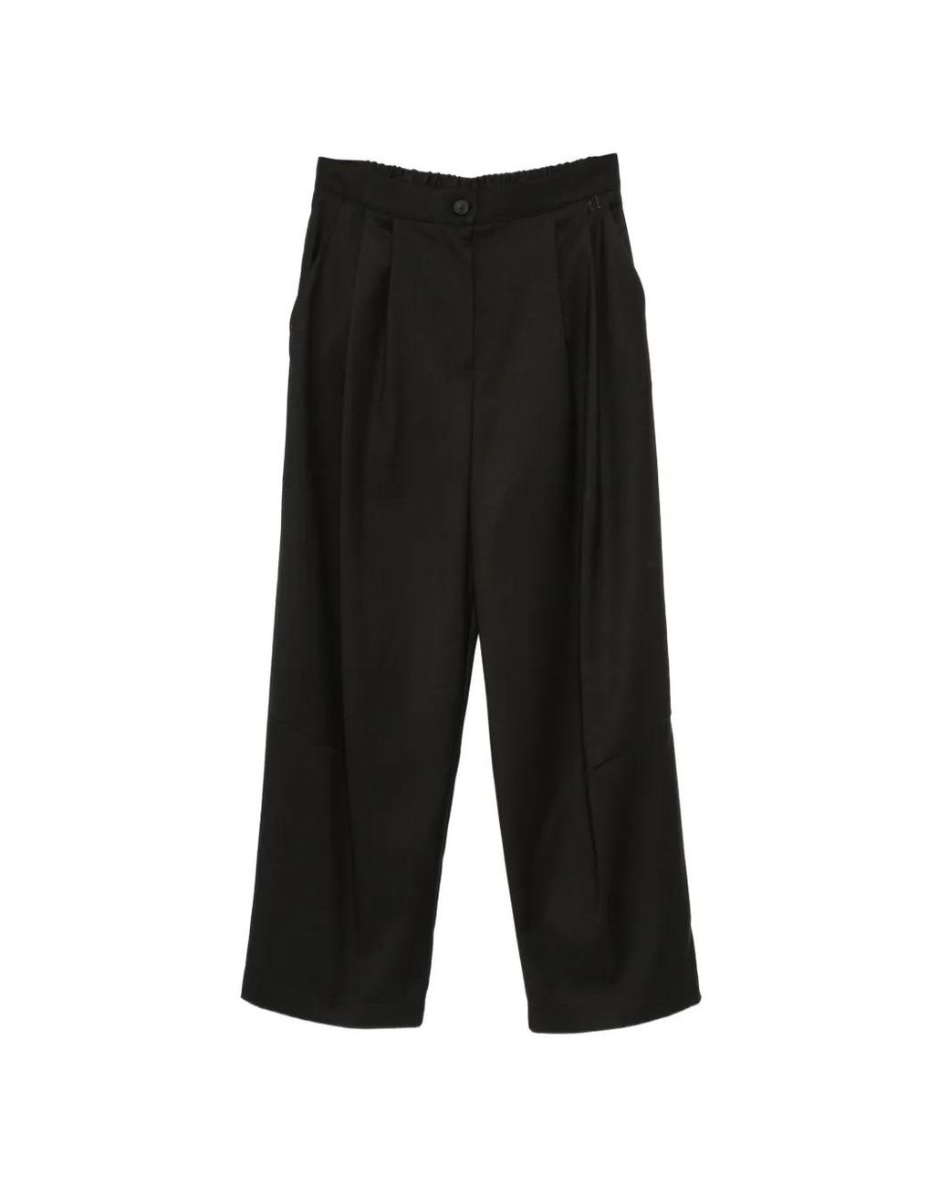 Dixie Black Pleated Wide-Leg Trousers