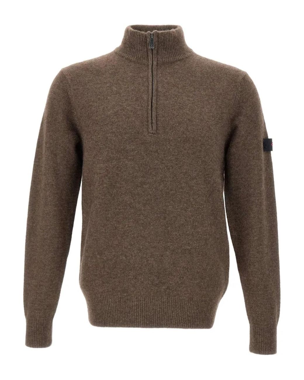 Peuterey Brown Half-Zip Sweater for men