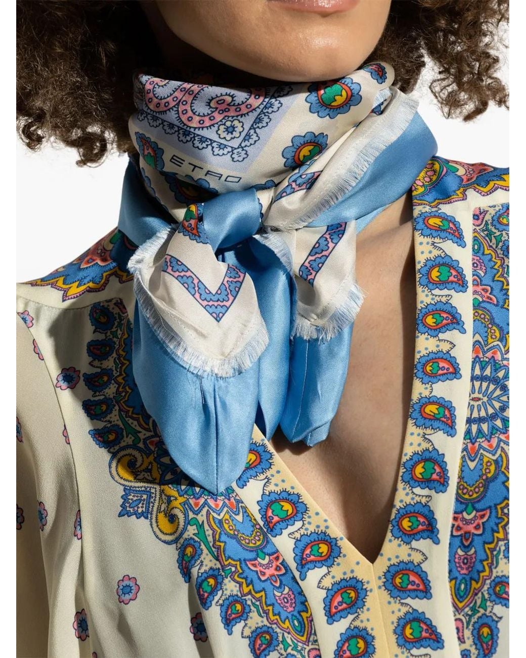 Etro Blue Scarfs