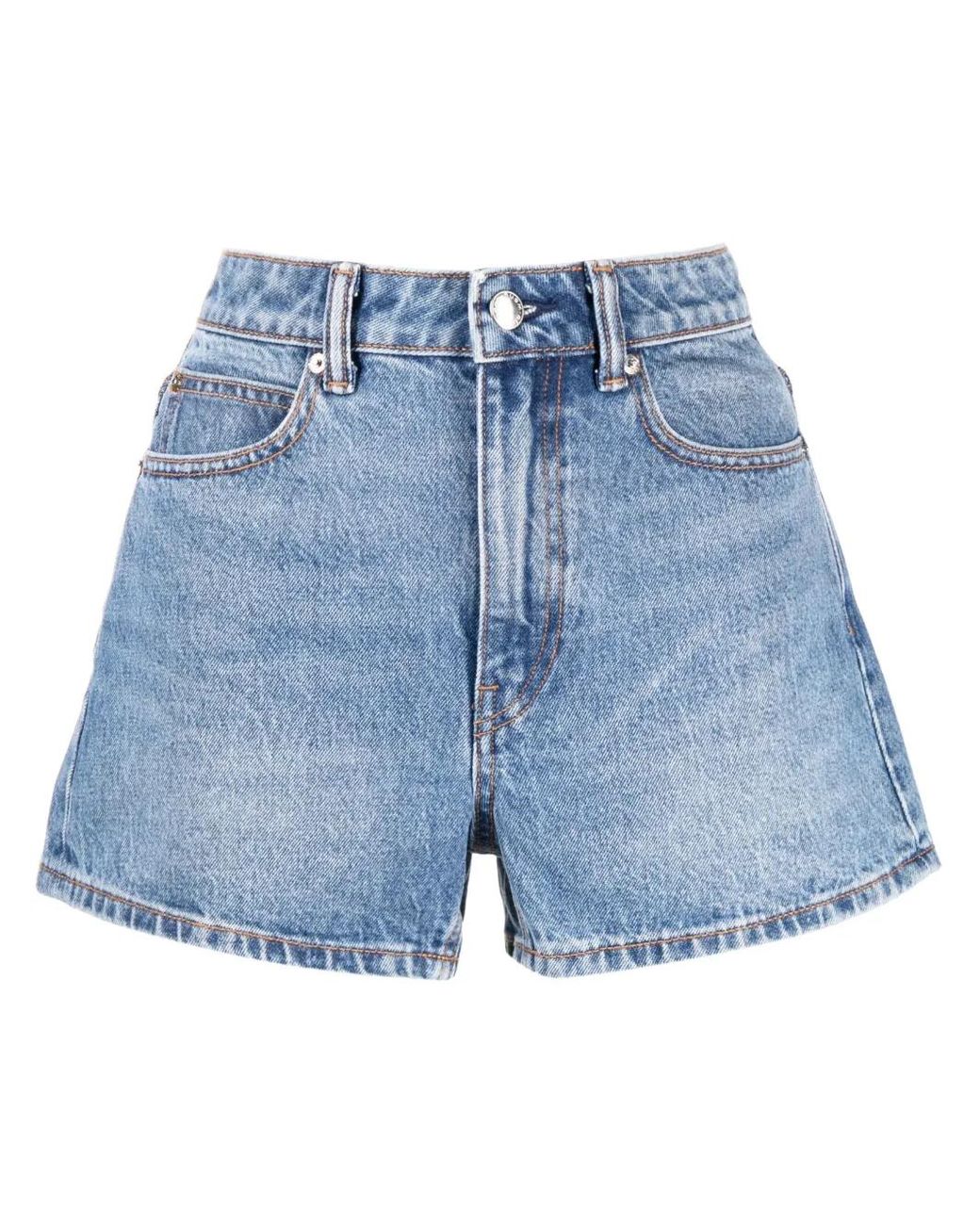 Alexander Wang Blue Shorty High-Rise Short
