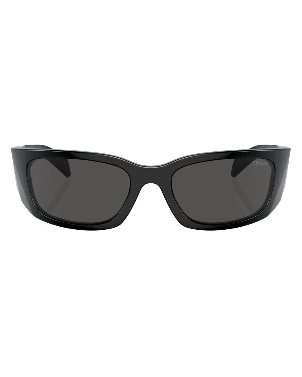 Prada Black Prada Pr A14S Rectangular Frame Sunglasses