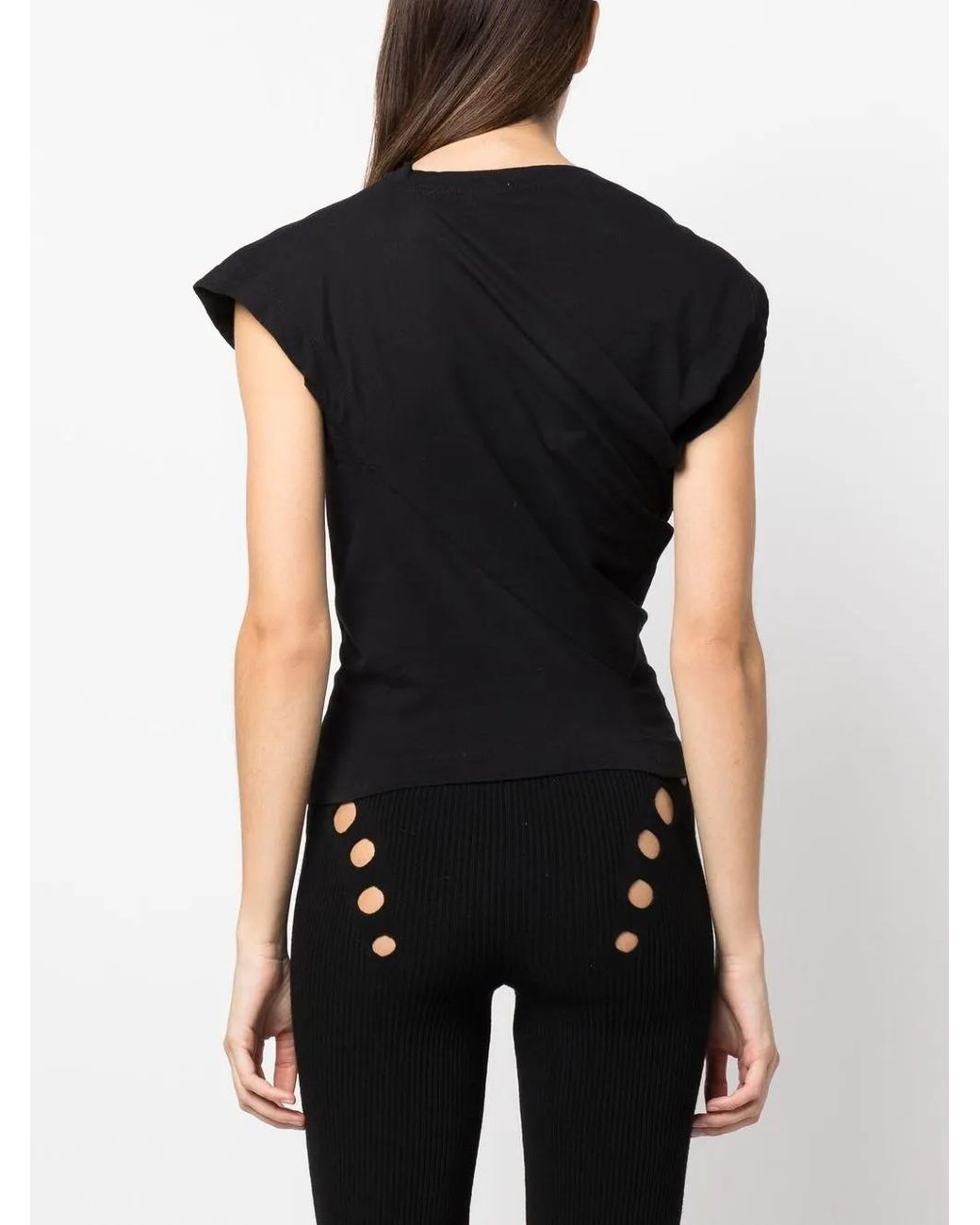 Vivienne Westwood Black Asymmetric Draped Top