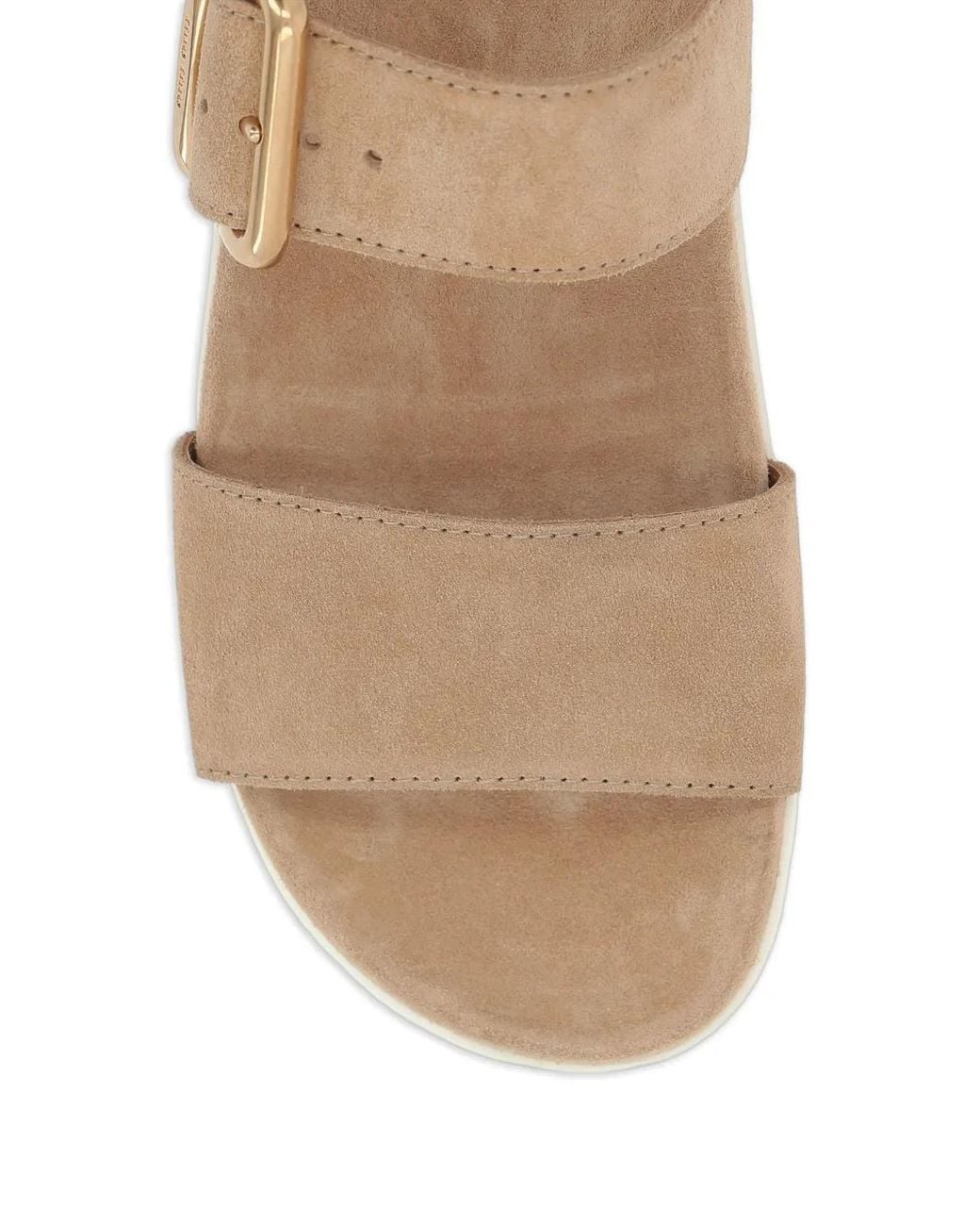 Miu Miu White Buckled-Strap Suede Sandals
