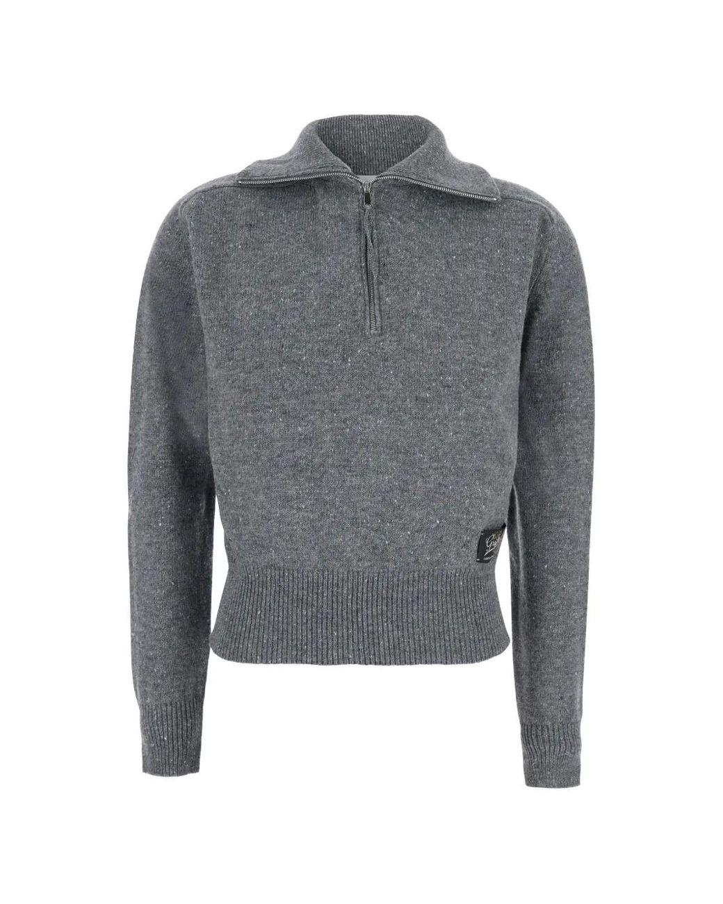 Grifoni Gray Half-Zip Sweater