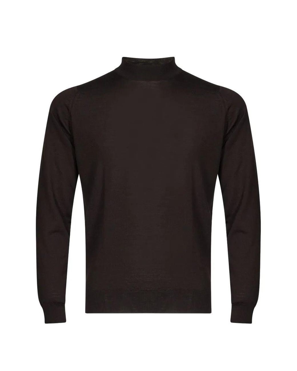 John Smedley Black Harcourt Mock-Neck Sweater for men
