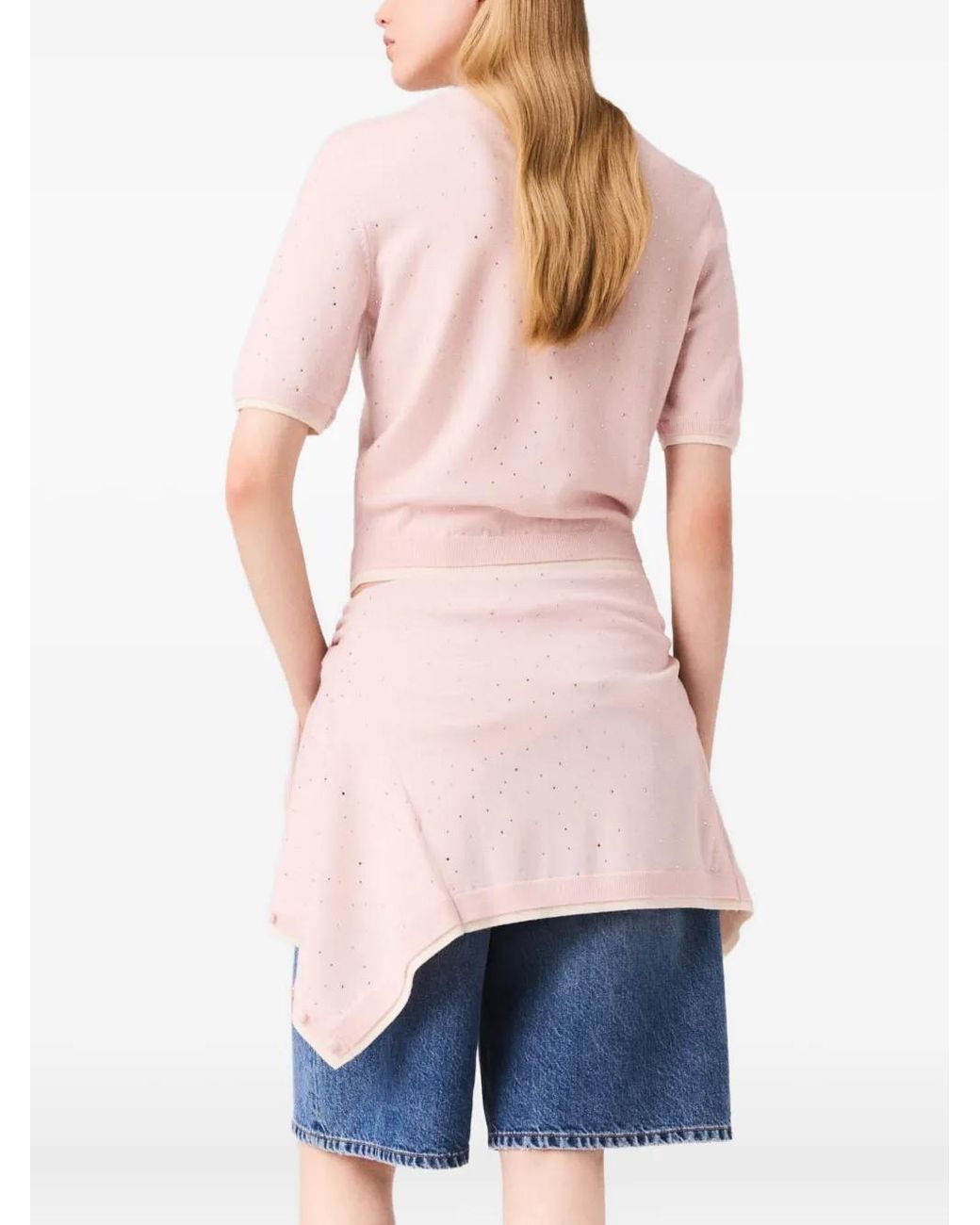 Maje Pink Short-Sleeved Top