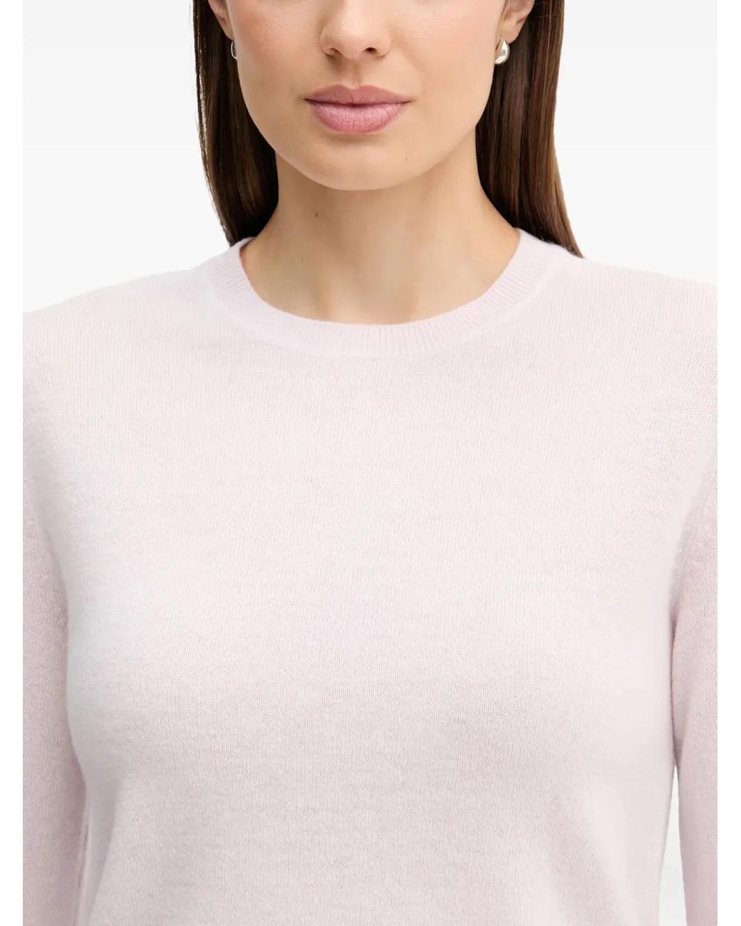 Benetton Pink Crew-Neck Long-Sleeve Sweater
