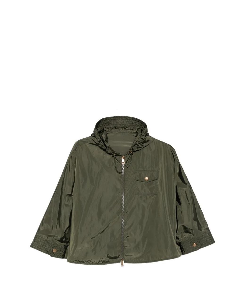 Moncler Green Hooded Cape