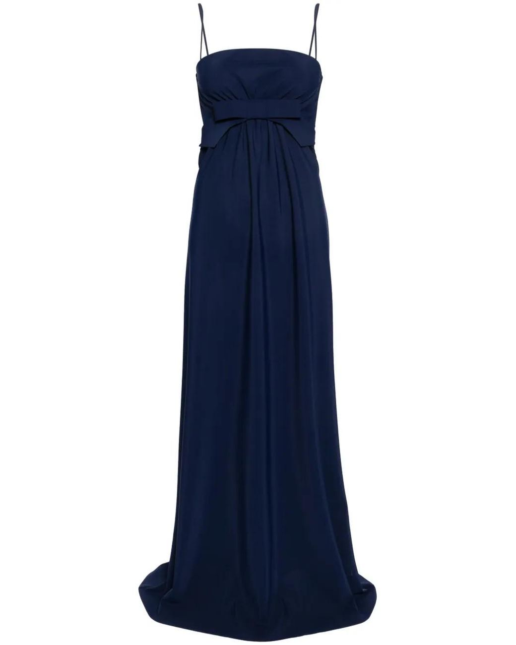 La Petite Robe Di Chiara Boni Blue Alga Bow-Detail Maxi Dress