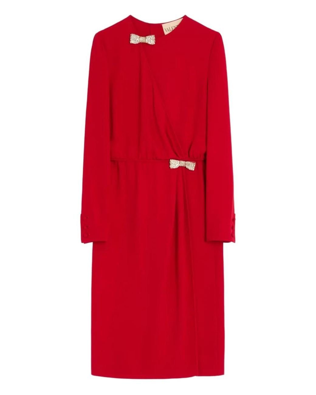 Valentino Garavani Embroidered Cady Couture Midi Dress